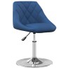 Chaises pivotantes à manger lot de 2 Bleu Velours 