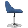 Chaises pivotantes à manger lot de 2 Bleu Velours 
