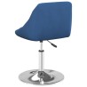 Chaises pivotantes à manger lot de 2 Bleu Velours 