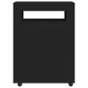 Meuble étroit de salle de bain à roulettes noir 