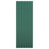 Panneaux de toiture 12 pcs Acier enduit de poudre Vert 100x36cm 