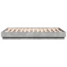 Cadre de lit sans matelas gris béton 120x190 cm 