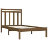 Cadre de lit sans matelas marron miel 100x200 cm bois massif 