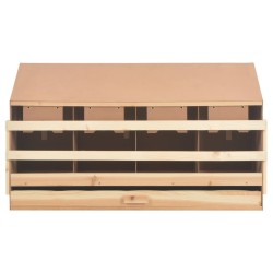 Pondoir 4 compartiments 106x40x59 cm bois de pin massif 