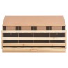 Pondoir 4 compartiments 106x40x59 cm bois de pin massif 