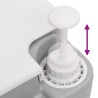 Toilette de camping portable gris et blanc 10+10 L PEHD 