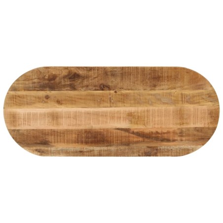 Dessus de table 140x60x2,5cm ovale bois massif de manguier brut 
