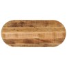 Dessus de table 140x60x2,5cm ovale bois massif de manguier brut 