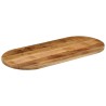 Dessus de table 140x60x2,5cm ovale bois massif de manguier brut 