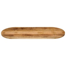 Dessus de table 140x60x2,5cm ovale bois massif de manguier brut 