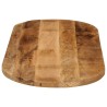 Dessus de table 140x60x2,5cm ovale bois massif de manguier brut 