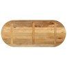 Dessus de table 140x60x2,5cm ovale bois massif de manguier brut 