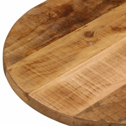 Dessus de table 140x60x2,5cm ovale bois massif de manguier brut 