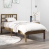 Cadre de lit sans matelas marron miel 100x200 cm bois massif 