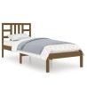 Cadre de lit sans matelas marron miel 100x200 cm bois massif 