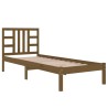 Cadre de lit sans matelas marron miel 100x200 cm bois massif 