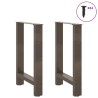 Pieds de table à manger en acier naturel 2 pièces 60 x (72-73) cm Acier 