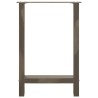 Pieds de table à manger en acier naturel 2 pièces 60 x (72-73) cm Acier 