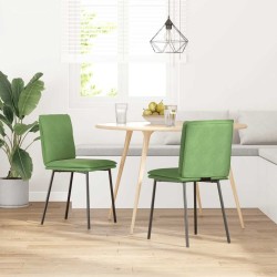 Chaises à manger lot de 2 Vert clair Velours 