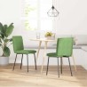 Chaises à manger lot de 2 Vert clair Velours 