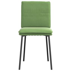 Chaises à manger lot de 2 Vert clair Velours 