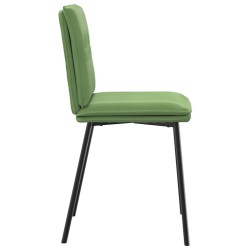 Chaises à manger lot de 2 Vert clair Velours 