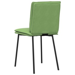 Chaises à manger lot de 2 Vert clair Velours 
