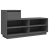 Armoire à chaussures Gris 110x34x61 cm Bois de pin massif 