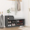 Armoire à chaussures Gris 110x34x61 cm Bois de pin massif 
