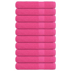 Serviettes de sauna 10 pcs rose 80x200 cm 360 g/m² 100% coton 