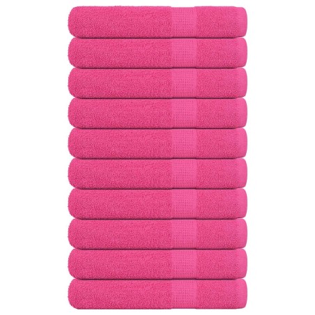 Serviettes de sauna 10 pcs rose 80x200 cm 360 g/m² 100% coton 