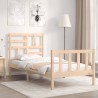 Cadre de lit sans matelas bois de pin massif 