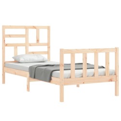 Cadre de lit sans matelas bois de pin massif 