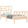 Cadre de lit sans matelas bois de pin massif 