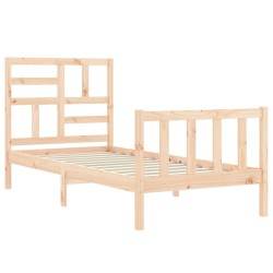 Cadre de lit sans matelas bois de pin massif 
