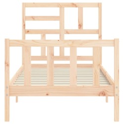 Cadre de lit sans matelas bois de pin massif 