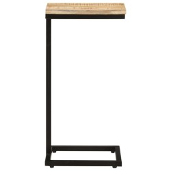Tables d'appoint 2 pcs 31,5x24,5x64,5 cm Bois de manguier brut 