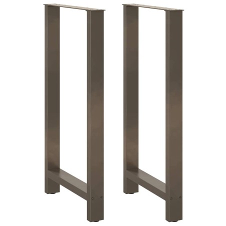 Pieds de table de bar en acier naturel, 2 pièces, 60 x (110-111) cm 