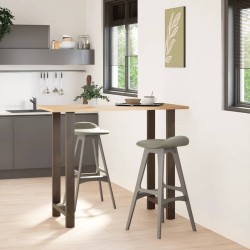 Pieds de table de bar en acier naturel, 2 pièces, 60 x (110-111) cm 