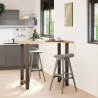 Pieds de table de bar en acier naturel, 2 pièces, 60 x (110-111) cm 