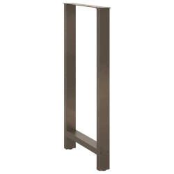 Pieds de table de bar en acier naturel, 2 pièces, 60 x (110-111) cm 