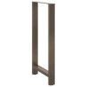 Pieds de table de bar en acier naturel, 2 pièces, 60 x (110-111) cm 