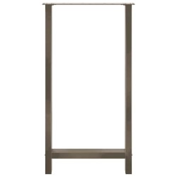 Pieds de table de bar en acier naturel, 2 pièces, 60 x (110-111) cm 