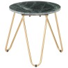 Table basse Vert 40x40x40 cm Pierre véritable et texture marbre 