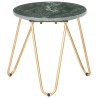 Table basse Vert 40x40x40 cm Pierre véritable et texture marbre 