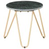Table basse Vert 40x40x40 cm Pierre véritable et texture marbre 