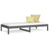 Lit de jour sans matelas gris 90x190 cm bois de pin massif 