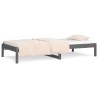 Lit de jour sans matelas gris 90x190 cm bois de pin massif 