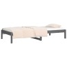 Lit de jour sans matelas gris 90x190 cm bois de pin massif 