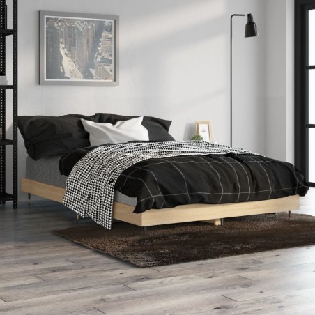 Cadre de lit sans matelas chêne sonoma 120x190 cm 